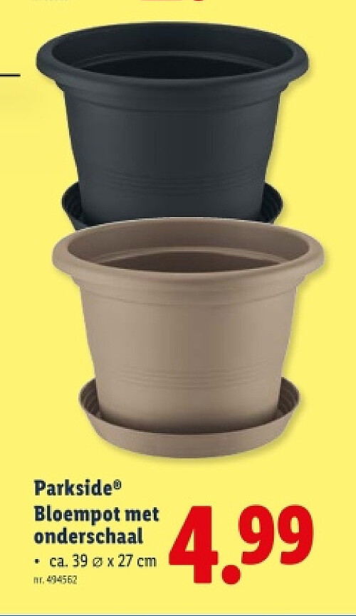 Bloempot met onderschaal