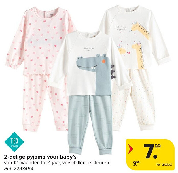 2-delige pyjama voor baby’s