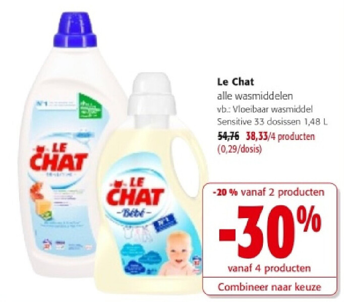 Le Chat alle wasmiddelen