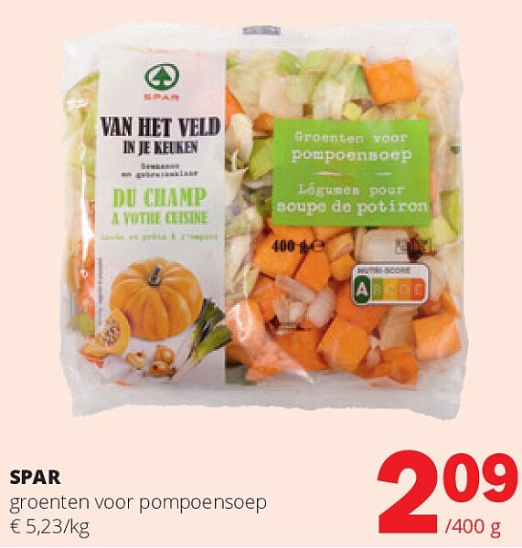 SPAR groenten voor pompoensoep