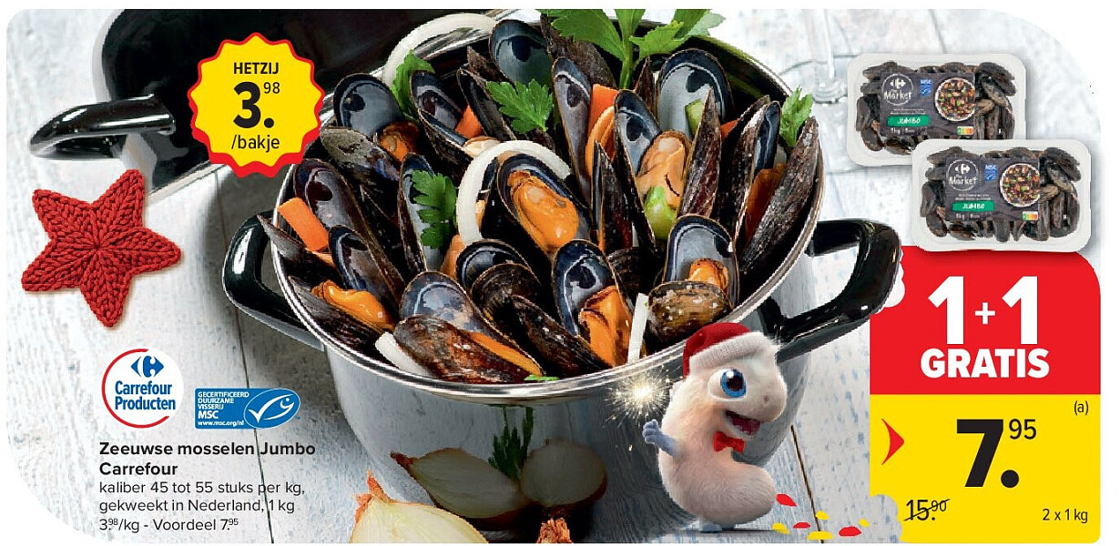 Zeeuwse mosselen Jumbo Carrefour