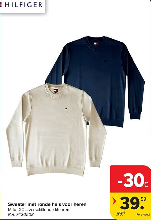 Sweater met ronde hals voor heren