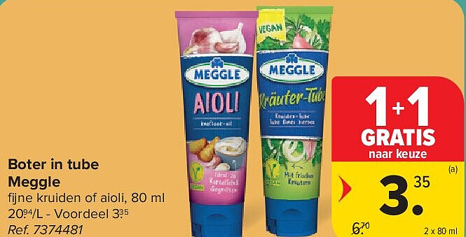 Boter in tube Meggle