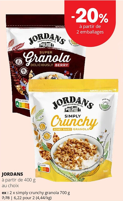 JORDANS à partir de 400 g