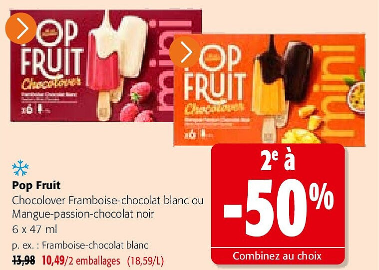 Pop Fruit Framboise-chocolat blanc
