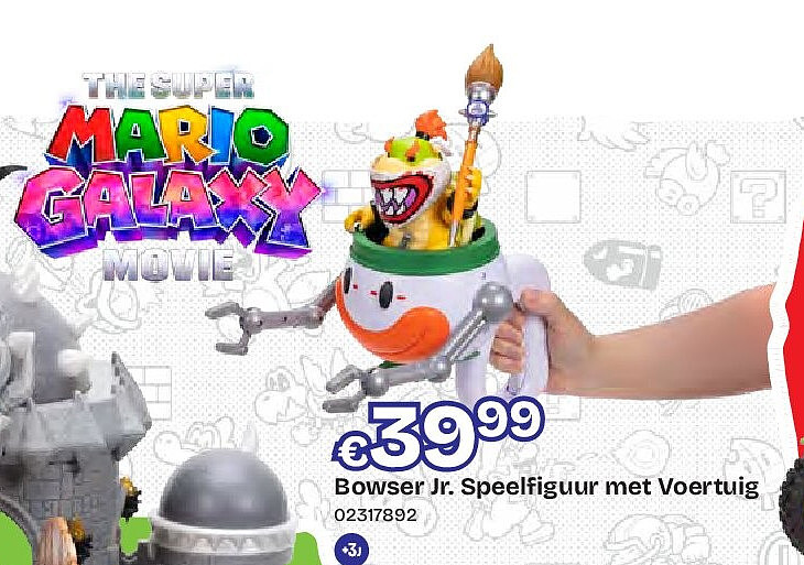 Bowser Jr. Speelfiguur met Voertuig