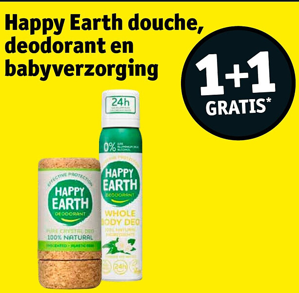 Happy Earth douche, deodorant en babyverzorging