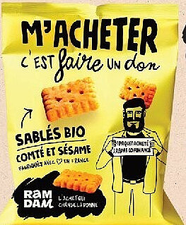 Biscuits sablés bio au comté et sésame Ramdam Social 100 g