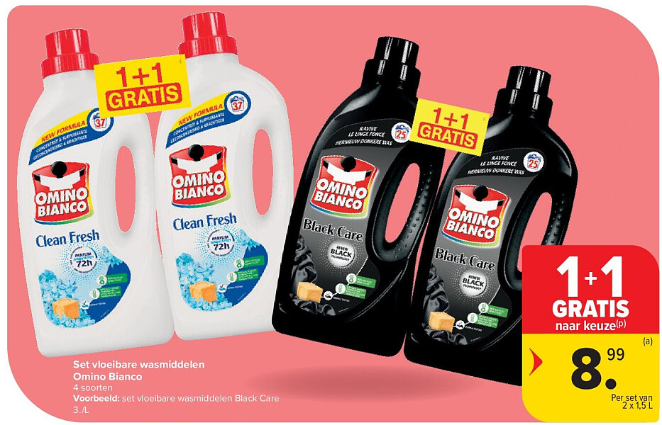 Set vloeibare wasmiddelen Omino Bianco