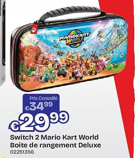 Switch 2 Mario Kart World Boite de rangement Deluxe