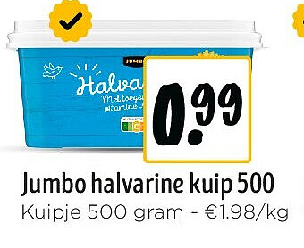 Jumbo halvarine kuip 500