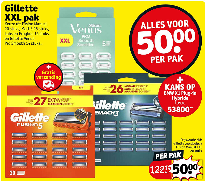 Gillette voordeelpak Fusion Manual XXL 20 st
