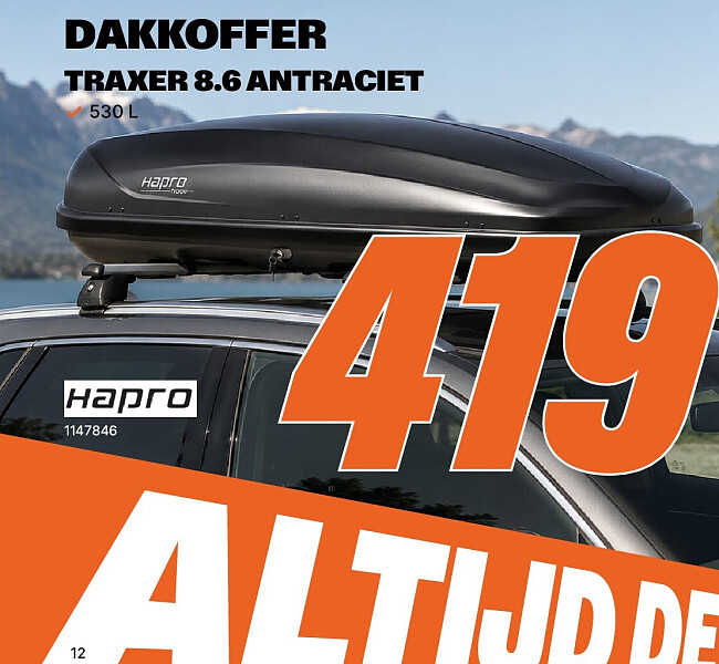 Dakkoffer Traxer 8.6 antraciet