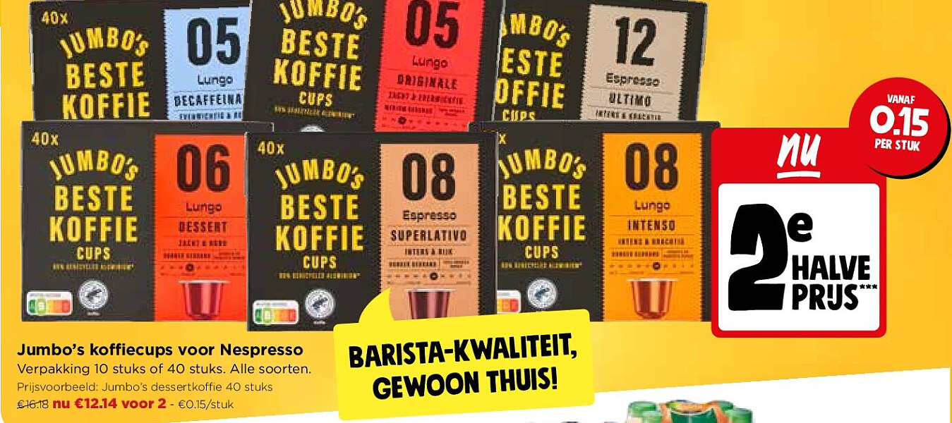 Jumbo’s koffiecups voor Nespresso