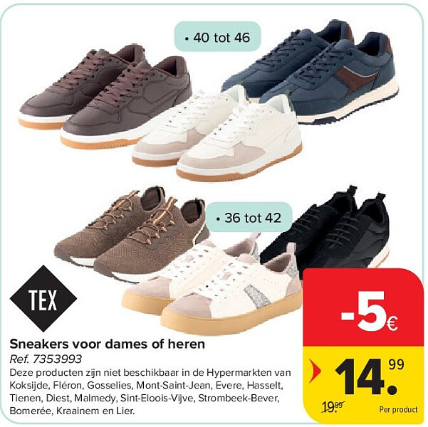 Sneakers voor dames of heren