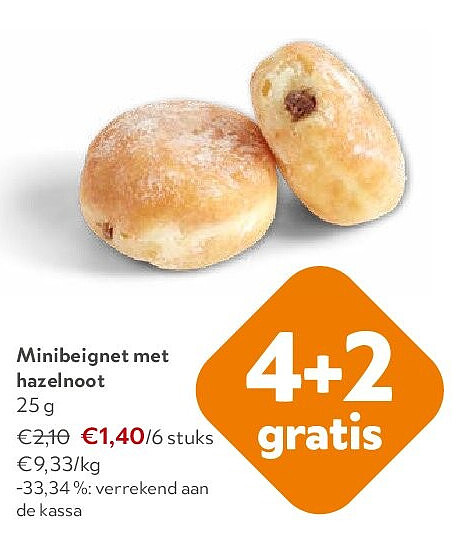 Minibeignet met hazelnoot 25 g