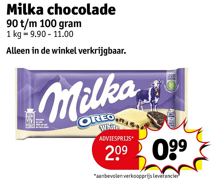Milka chocolade