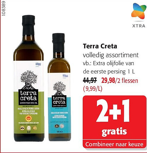 Terra Creta Extra olijfolie van de eerste persing 1 L