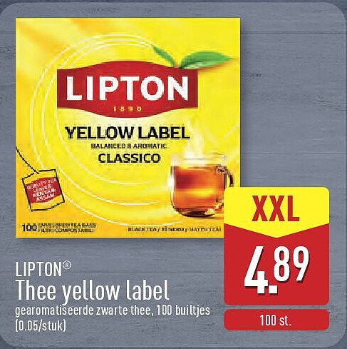 Thee yellow label