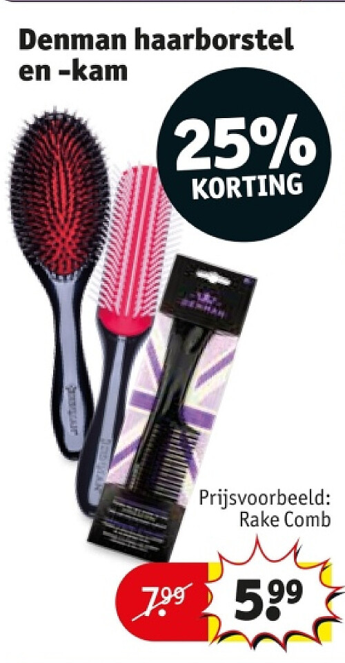 Denman haarborstel en -kam