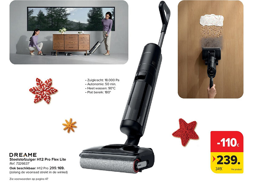 Steelstofzuiger H12 Pro Flex Lite