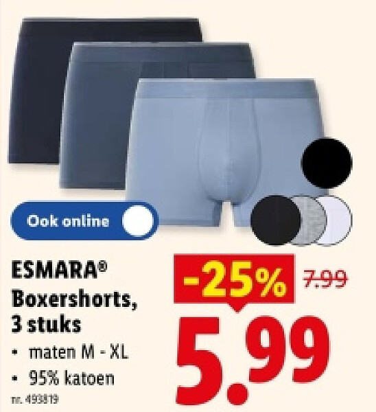 Boxershorts, 3 stuks