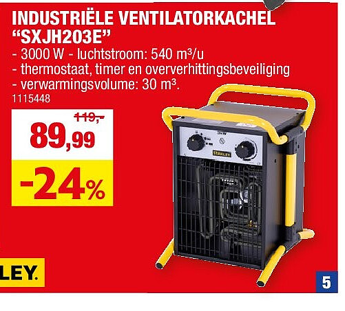 INDUSTRIËLE VENTILATORKACHEL “SXJH203E”