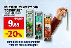 GEURSTOKJES KERSTBOOм "SCENTICLES