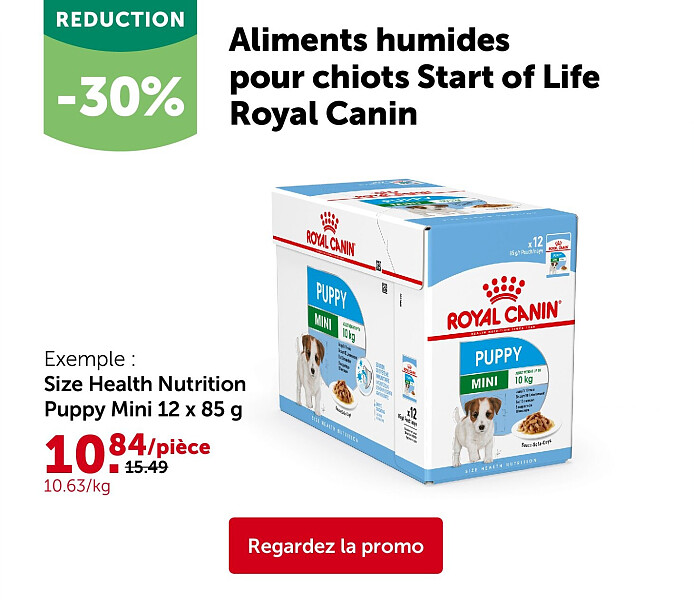 Size Health Nutrition Puppy Mini 12 x 85 g
