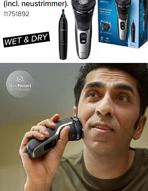 Philips 3000 serie scheerapparaat mannen met trimmer