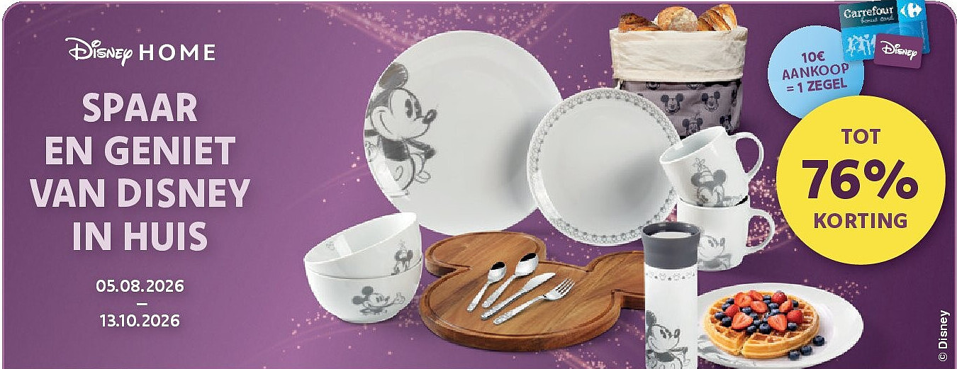 SPAAR EN GENIET VAN DISNEY IN HUIS