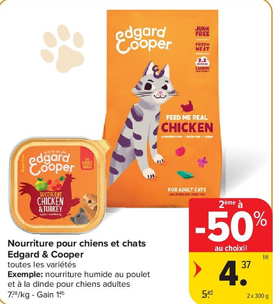 Nourriture pour chiens et chats Edgard & Cooper 2 x 300 g