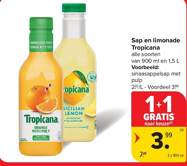 Sap en limonade Tropicana