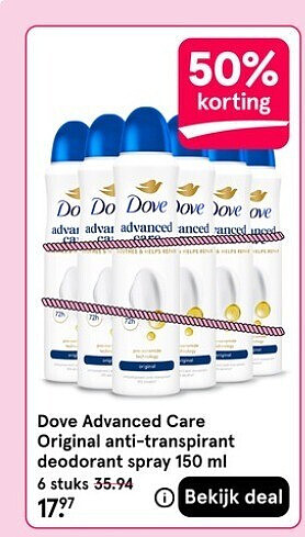 Dove Advanced Care Original anti-transpirant deodorant spray 150 ml