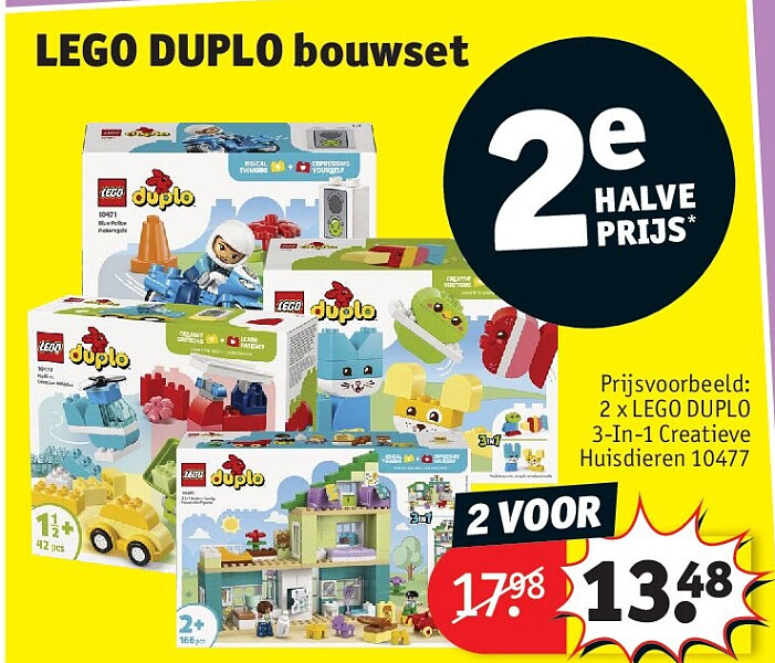 2 x LEGO DUPLO 3-In-1 Creatieve Huisdieren 10477