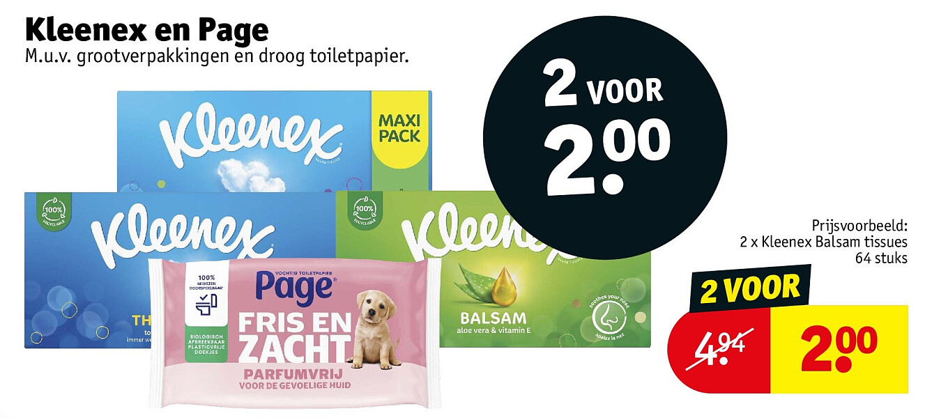 Kleenex en Page