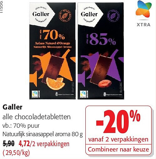 Galler 70% puur Natuurlijk sinaasappel aroma 80 g
