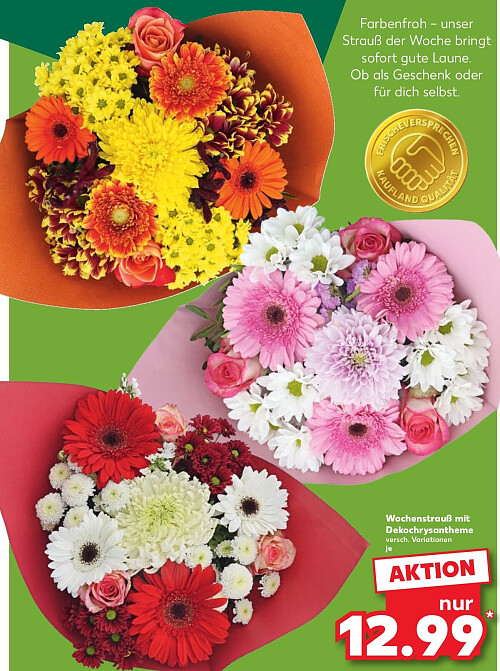 Wochenstrauß mit Dekochrysantheme