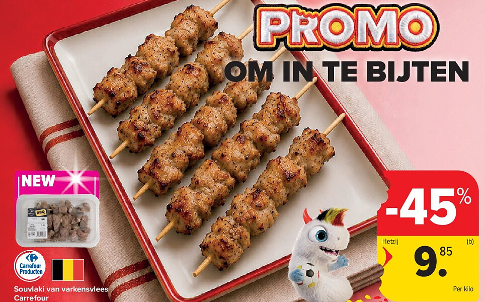 Souvlaki van varkensvlees Carrefour