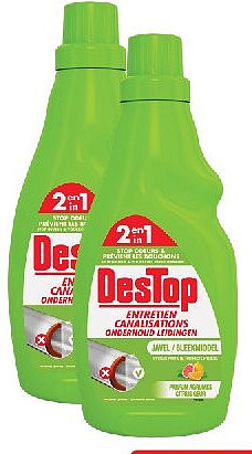Gel entretien canalisations 2 en 1 Destop parfum citron 750 ml