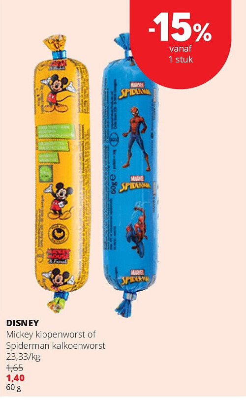 DISNEY Mickey kippenworst