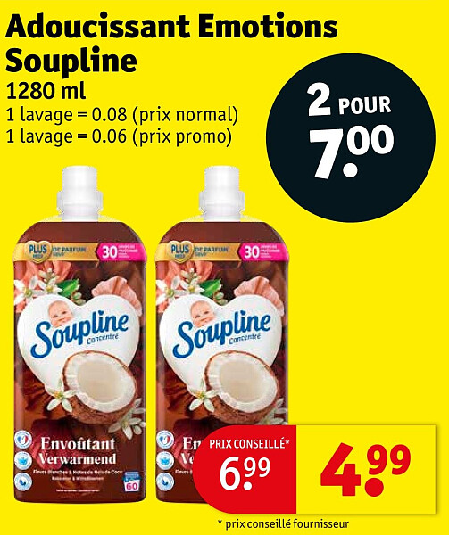 Adoucissant Emotions Soupline 1280 ml