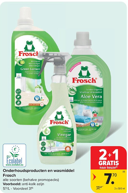 Onderhoudsproducten en wasmiddel Frosch
