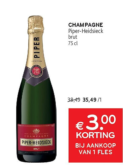 CHAMPAGNE Piper-Heidsieck brut 75 cl