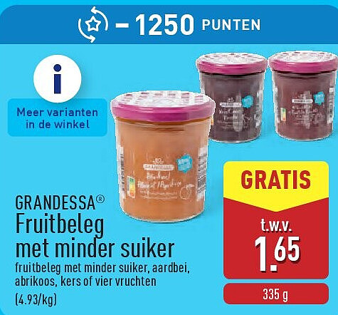 Fruitbeleg met minder suiker
