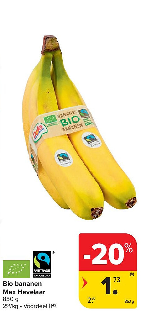 Bio bananen Max Havelaar