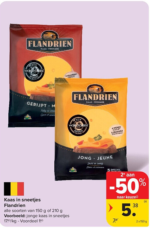 Kaas in sneetjes Flandrien