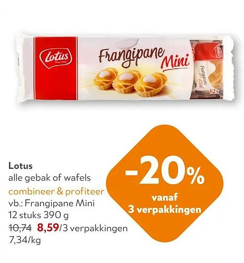 Lotus Frangipane Mini 12 stuks 390 g