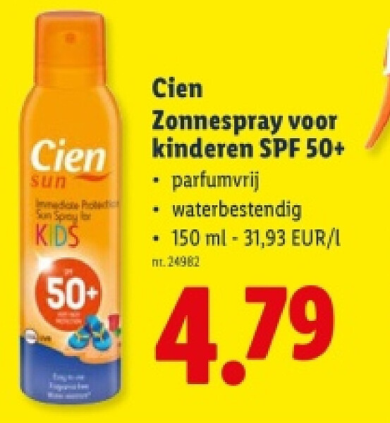 Zonnespray voor kinderen SPF 50+