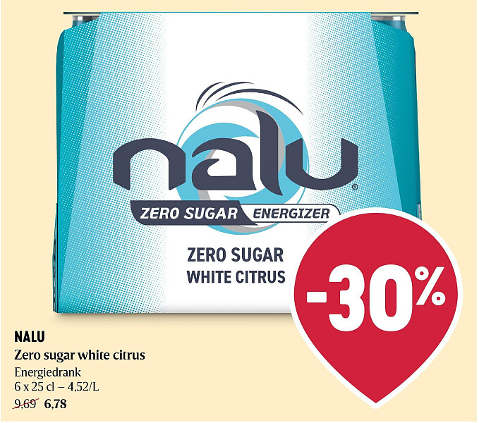 NALU Zero sugar white citrus